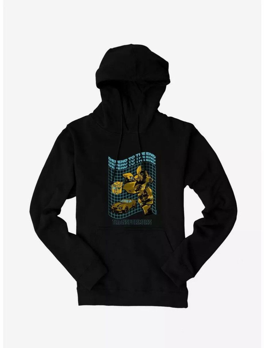 Hoodies * | Boxlunch Transformers Defend To The End Bumblebee Hoodie