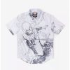 Button-Up Tops * | Boxlunch Rsvlts Marvel Spider-Man "Web Surfing" Kunuflex Short Sleeve Shirt