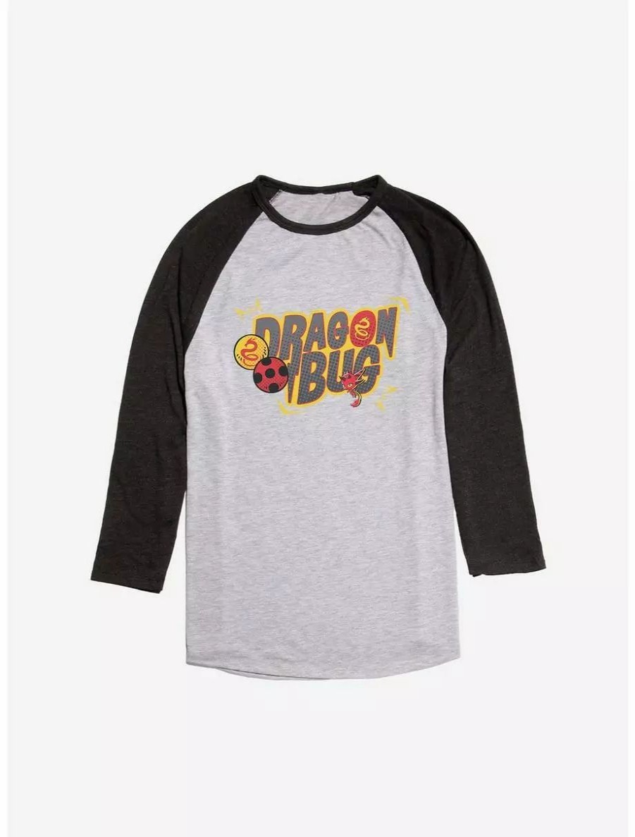 Long Sleeves * | Boxlunch Miraculous: Tales Of Ladybug & Cat Noir Dragonbug Comic Spot Raglan T-Shirt