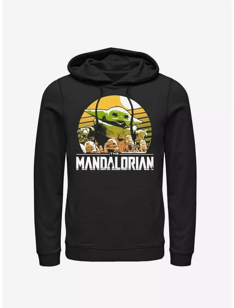 Hoodies * | Boxlunch Star Wars The Mandalorian Grogu Playing With Stone Crabs Hoodie