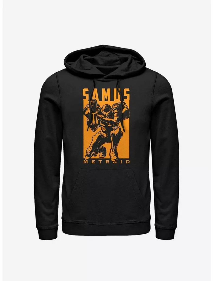 Hoodies * | Boxlunch Nintendo Metroid Samus Action Poster Hoodie