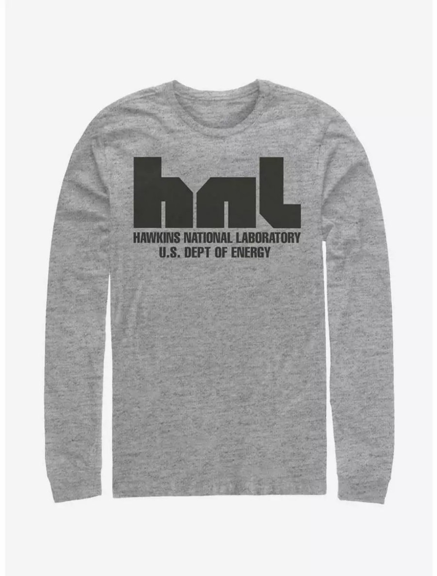 Long Sleeves * | Boxlunch Stranger Things Hawkins National Laboratory Long-Sleeve T-Shirt