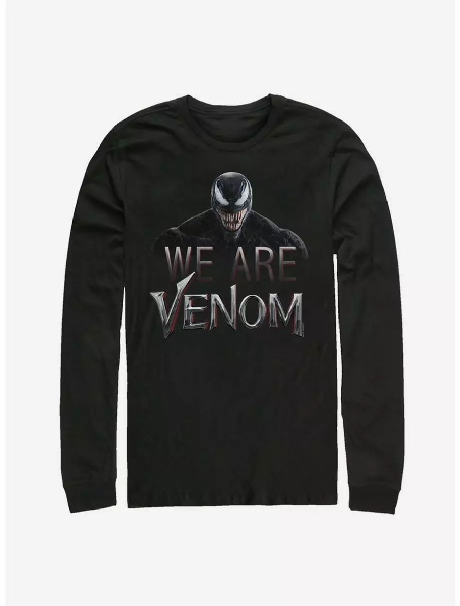 Long Sleeves * | Boxlunch Marvel We Are Venom Film Logo Long Sleeve T-Shirt