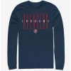 Long Sleeves * | Boxlunch Marvel Avengers: Endgame Strikethrough Text Long Sleeve T-Shirt