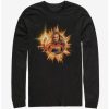 Long Sleeves * | Boxlunch Marvel Avengers: Endgame Fire Marvel Long Sleeve T-Shirt