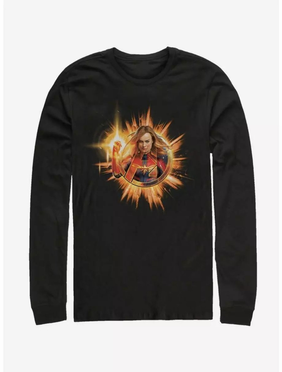 Long Sleeves * | Boxlunch Marvel Avengers: Endgame Fire Marvel Long Sleeve T-Shirt