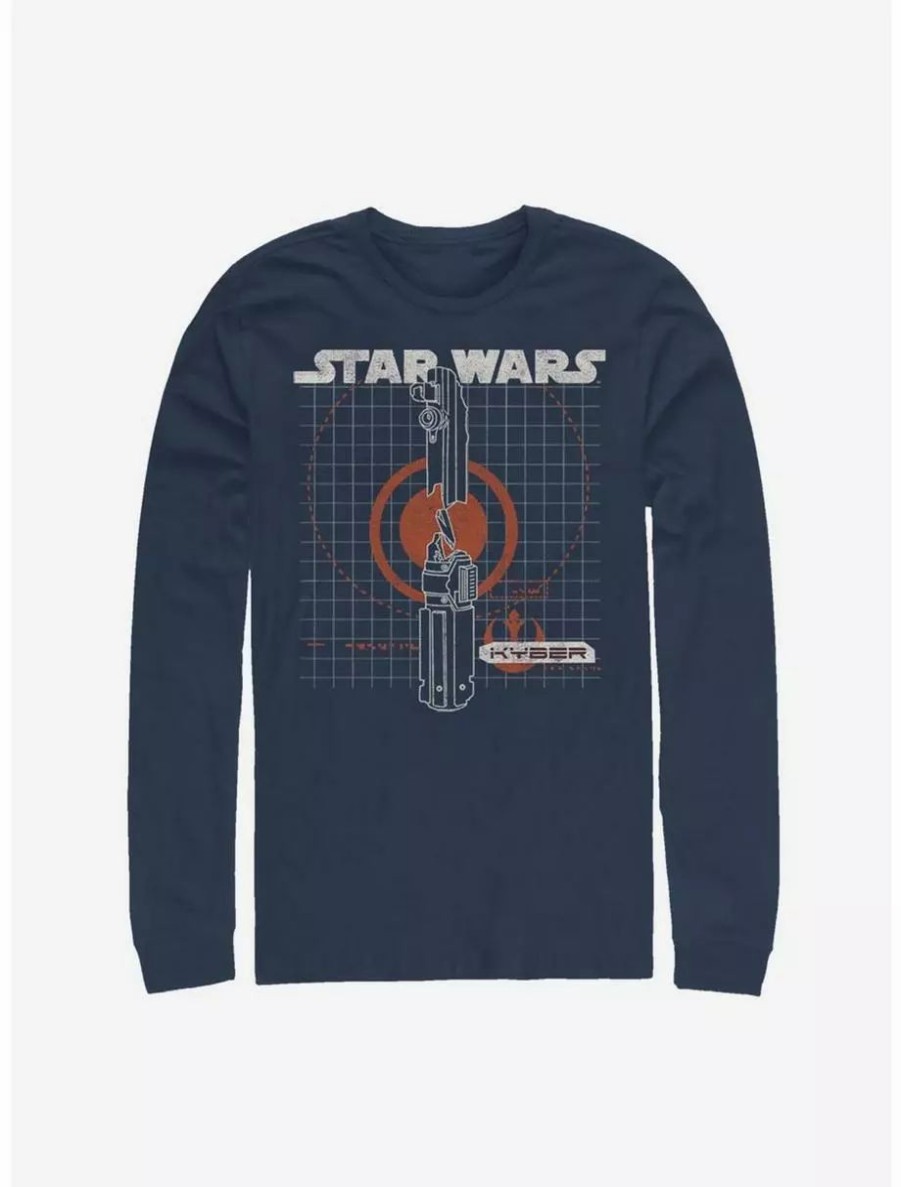 Long Sleeves * | Boxlunch Star Wars Episode Ix The Rise Of Skywalker Kyber Crystal Long-Sleeve T-Shirt