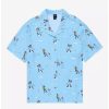 Button-Up Tops * | Disney Peter Pan Flying Allover Print Woven Button-Up Boxlunch Exclusive