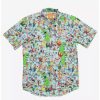 Button-Up Tops * | Boxlunch Rsvlts Nickelodeon 90S Mashup Kunuflex Short Sleeve Shirt