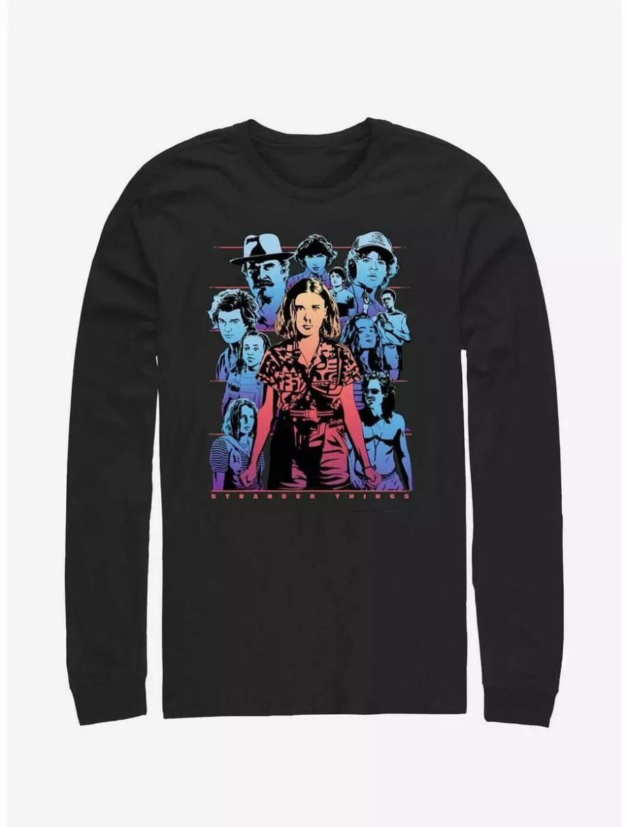 Long Sleeves * | Boxlunch Stranger Things Neon Group Long Sleeve T-Shirt