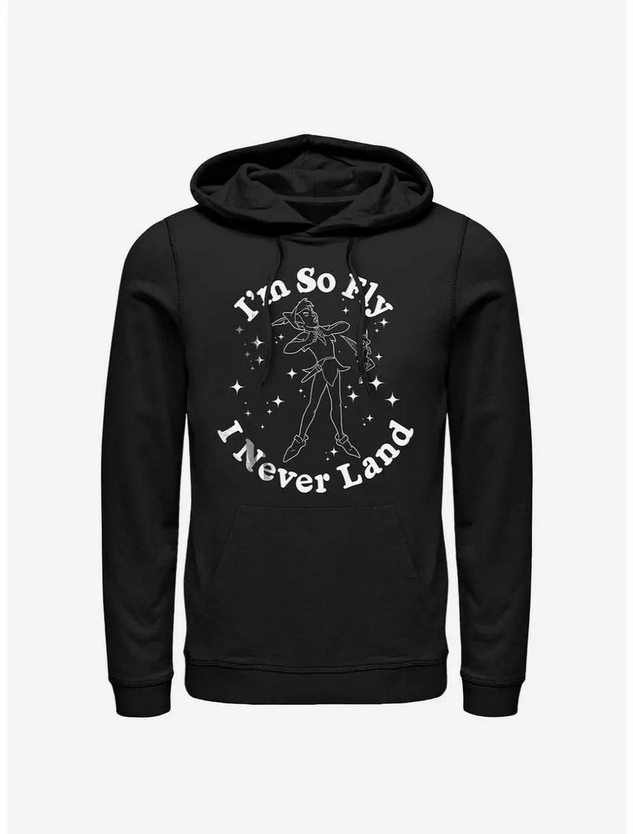 Hoodies * | Boxlunch Disney Peter Pan I'M So Fly I Never Land Outline Hoodie