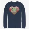 Long Sleeves * | Boxlunch Star Wars The Mandalorian Heart Yoda Long-Sleeve T-Shirt