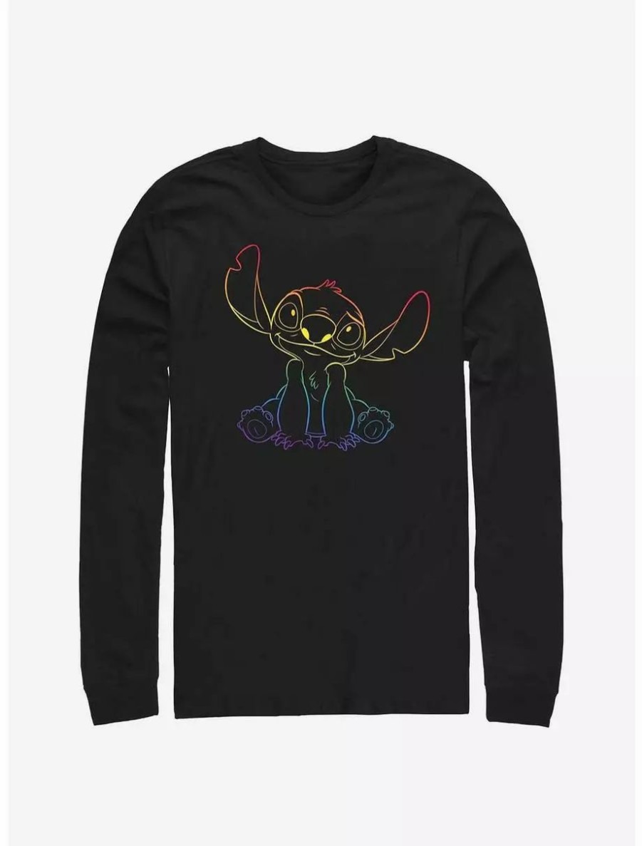 Long Sleeves * | Boxlunch Disney Lilo & Stitch Pride Stitch Long-Sleeve T-Shirt