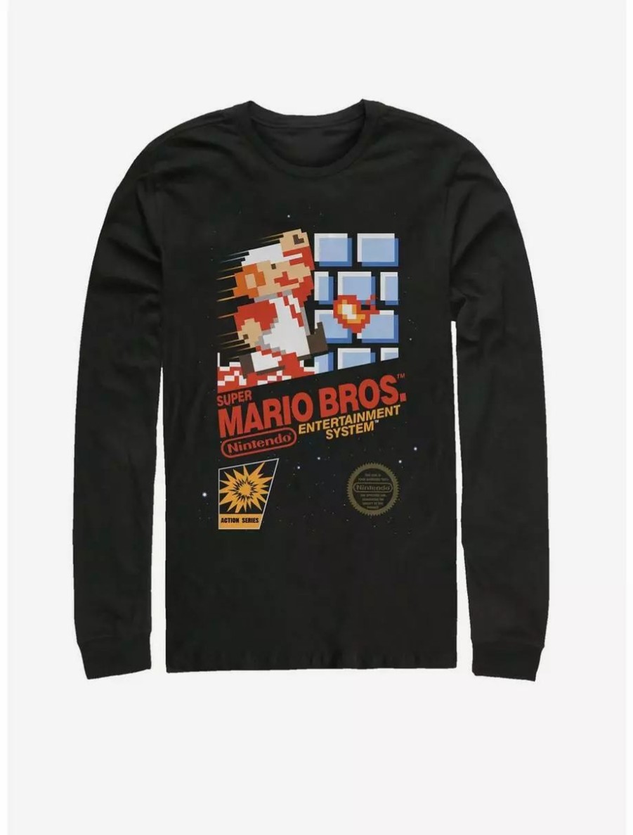 Long Sleeves * | Boxlunch Super Mario Nes Smb Long-Sleeve T-Shirt