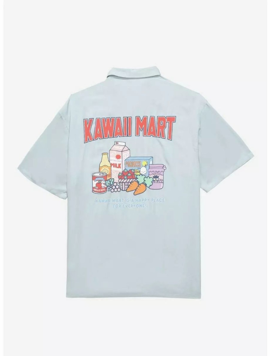 Button-Up Tops * | Sanrio Kawaii Mart Woven Button-Up Boxlunch Exclusive