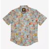 Button-Up Tops * | Boxlunch Rsvlts Street Fighter Knockout Zones Kunuflex Short Sleeve Shirt