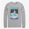 Long Sleeves * | Boxlunch Disney Cinderella Dress Squared Long-Sleeve T-Shirt