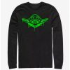 Long Sleeves * | Boxlunch Star Wars Green Yoda Drip Long-Sleeve T-Shirt