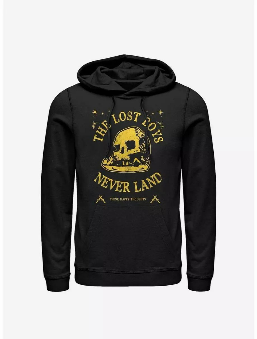 Hoodies * | Boxlunch Disney Peter Pan The Lost Boys Never Land Yellow Skull Rock Hoodie