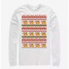 Long Sleeves * | Boxlunch Stranger Things Surfer Boy Pizza Ugly Sweater Long-Sleeve T-Shirt