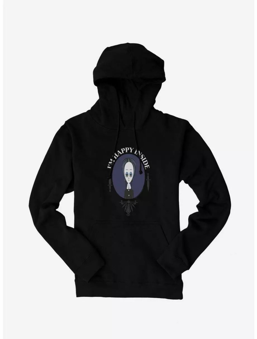 Hoodies * | Boxlunch Addams Family Movie I'M Happy Inside Hoodie