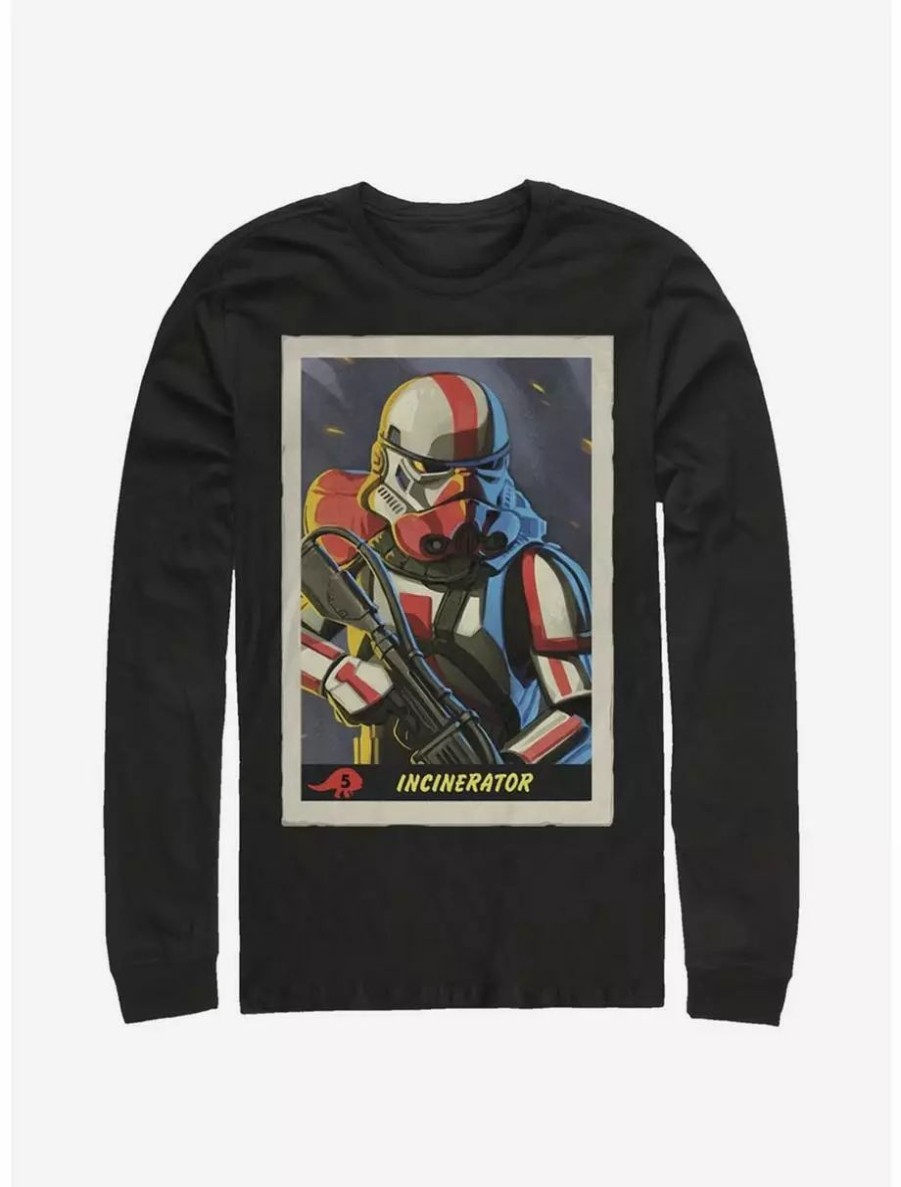 Long Sleeves * | Boxlunch Star Wars The Mandalorian Incinerator Card Long-Sleeve T-Shirt