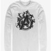 Long Sleeves * | Boxlunch Marvel Avengers Endgame Flying Heroes Long Sleeve T-Shirt