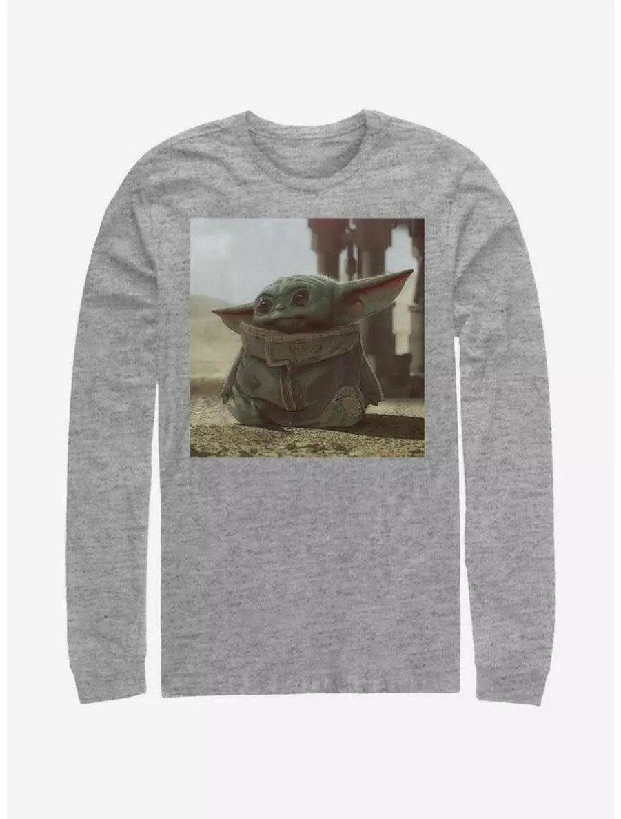 Long Sleeves * | Boxlunch Star Wars The Mandalorian The Child Square Scene Long-Sleeve T-Shirt