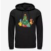 Hoodies * | Boxlunch Pokemon Christmas Tree Pikachu, Squirtle, Bulbasaur And Charmander Hoodie