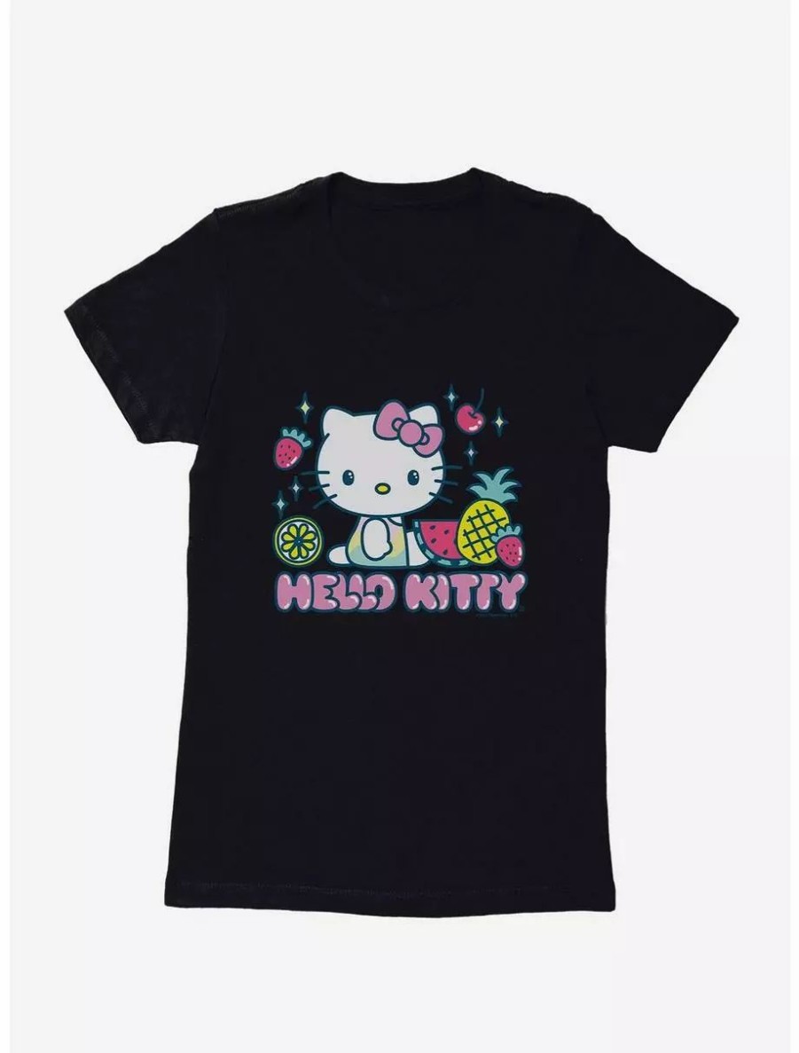 Graphic Tees * | Boxlunch Hello Kitty Kawaii Vacation Fruity Icon Womens T-Shirt