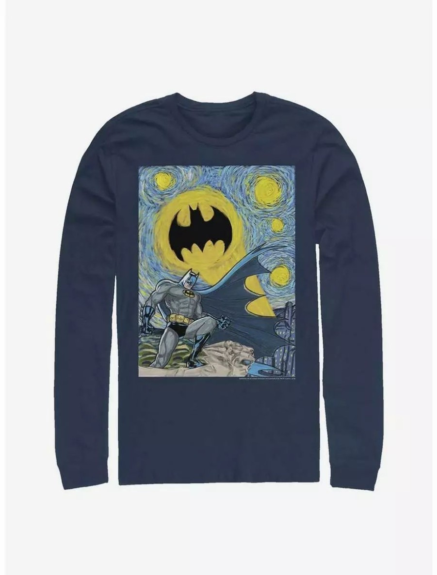 Long Sleeves * | Boxlunch Dc Comics Batman Starry Gotham Long-Sleeve T-Shirt