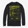 Long Sleeves * | Boxlunch Star Wars X-Wing Schematics Long Sleeve T-Shirt