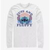 Long Sleeves * | Boxlunch Disney Lilo & Stitch Cute And Fluffy Long-Sleeve T-Shirt