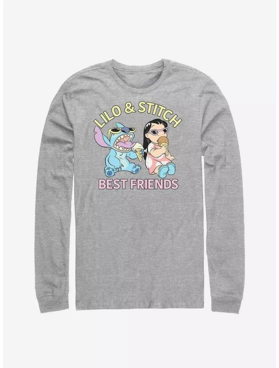 Long Sleeves * | Boxlunch Disney Lilo & Stitch Best Friends Long-Sleeve T-Shirt