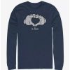 Long Sleeves * | Boxlunch Disney Mickey Mouse Glove Heart Long-Sleeve T-Shirt