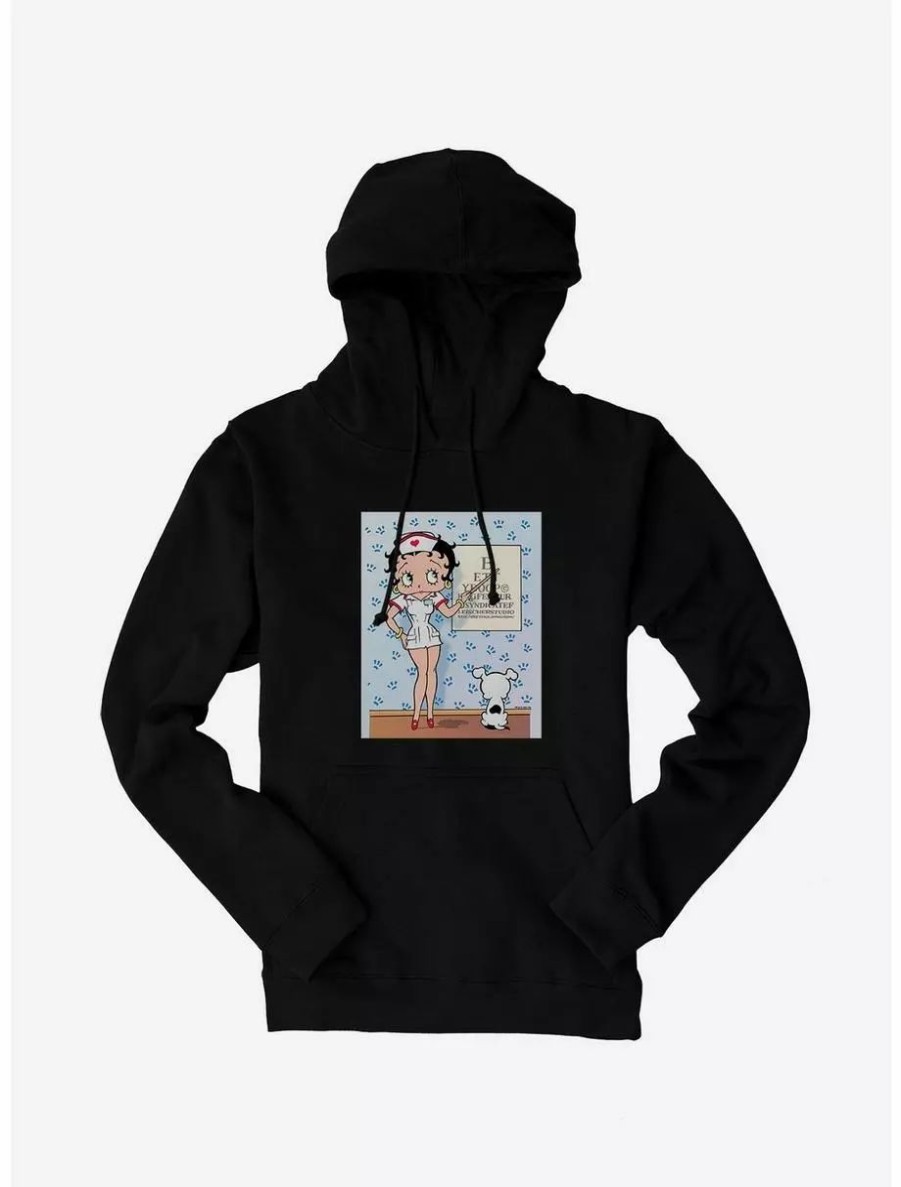 Hoodies * | Boxlunch Betty Boop Snellen Eye Chart Hoodie