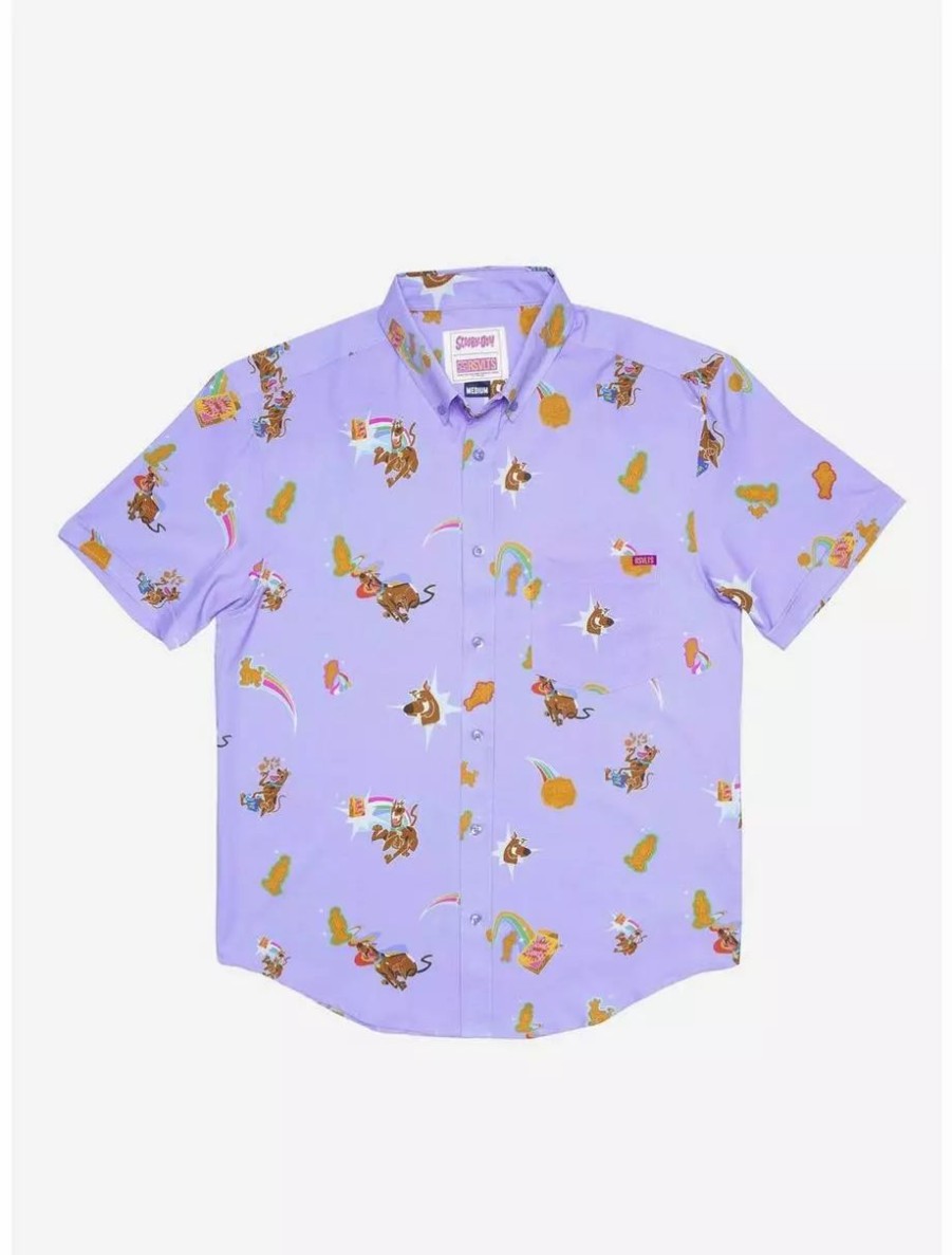 Button-Up Tops * | Boxlunch Rsvlts Scooby-Doo! "Scooby Snacks" Kunuflex Short Sleeve Shirt