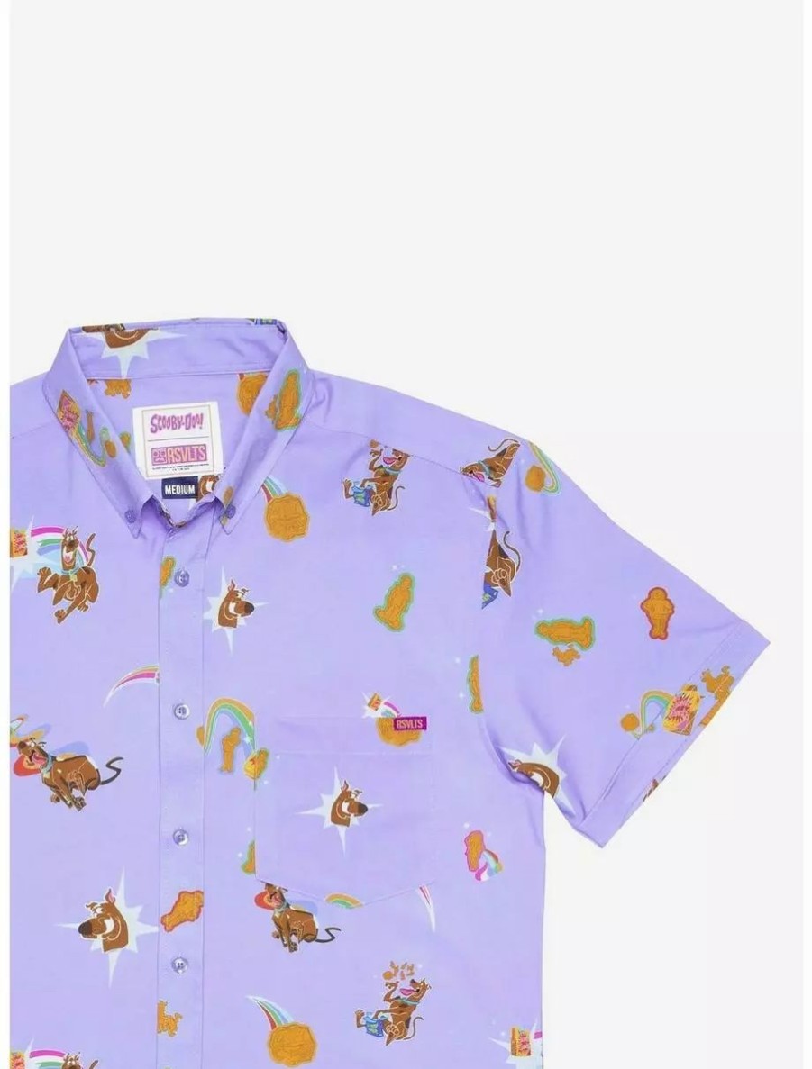 Button-Up Tops * | Boxlunch Rsvlts Scooby-Doo! "Scooby Snacks" Kunuflex Short Sleeve Shirt