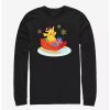 Long Sleeves * | Boxlunch Pokemon Pikachu Christmas Ride Long-Sleeve T-Shirt