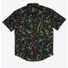 Button-Up Tops * | Boxlunch Rsvlts Jurassic Park Fossil Records Kunuflex Short Sleeve Shirt