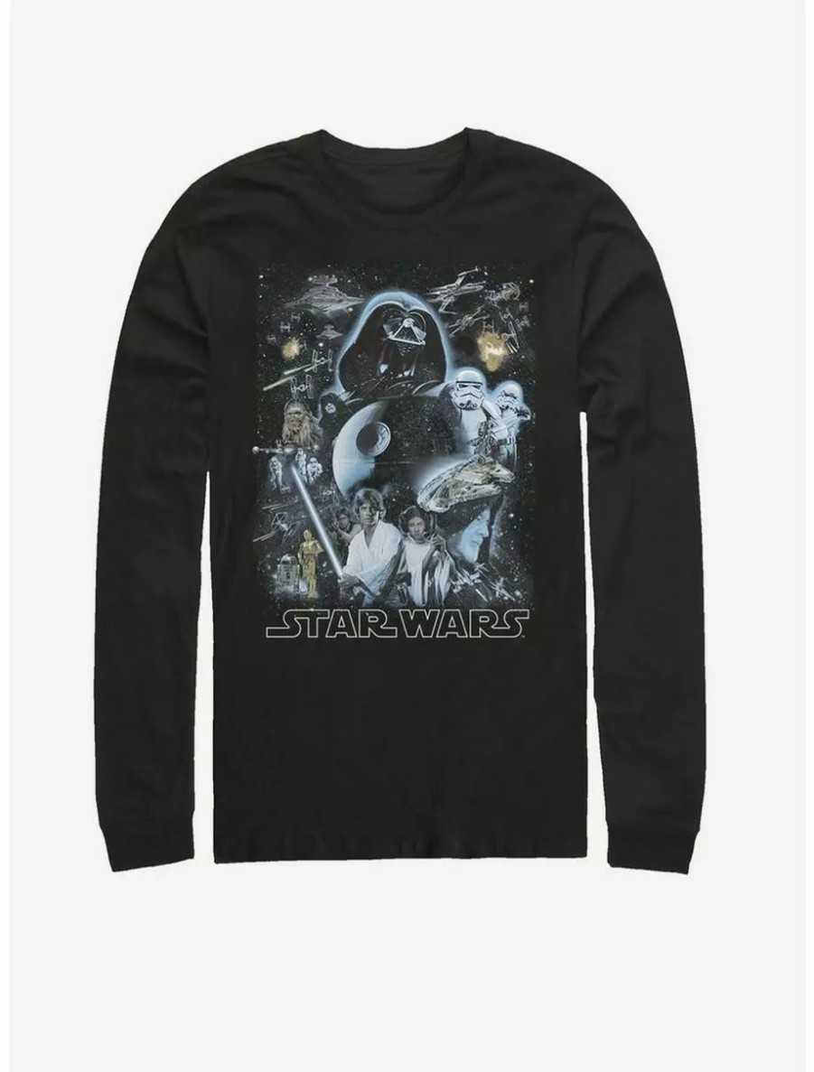 Long Sleeves * | Boxlunch Star Wars Galaxy Of Stars Long-Sleeve T-Shirt