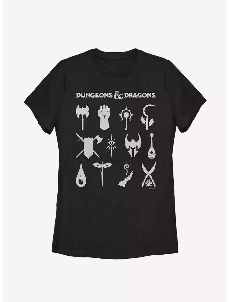 Graphic Tees * | Boxlunch Dungeons & Dragons Dungeon Classes Womens T-Shirt