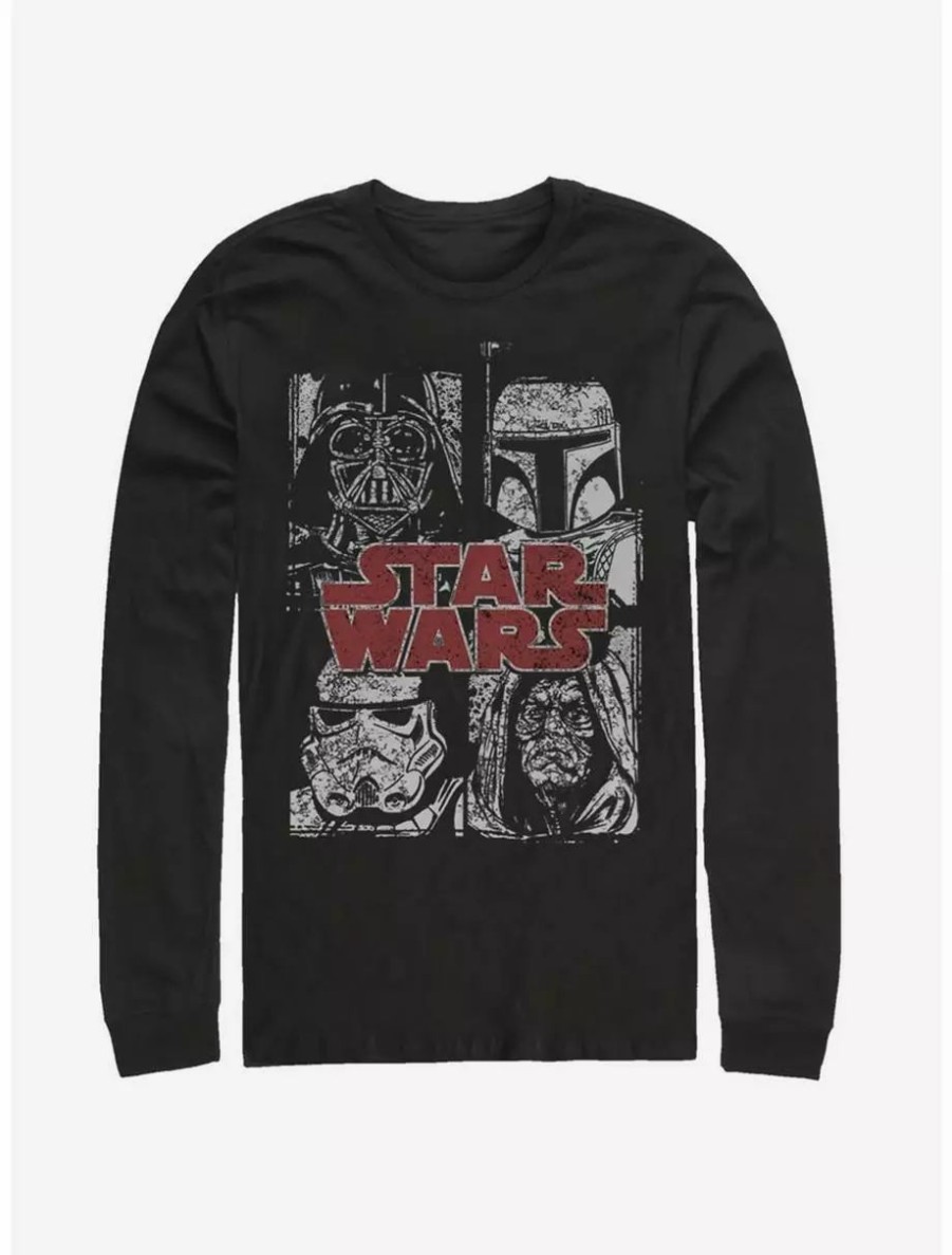 Long Sleeves * | Boxlunch Star Wars Villain Stack Long-Sleeve T-Shirt