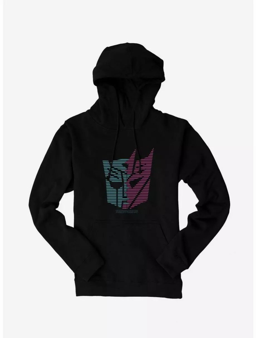 Hoodies * | Boxlunch Transformers Autobot Decepticon Split Icon Hoodie