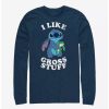 Long Sleeves * | Boxlunch Disney Lilo & Stitch I Like Gross Stuff Long-Sleeve T-Shirt