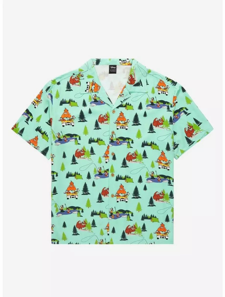 Button-Up Tops * | Our Universe A Goofy Movie Camping Scenes Woven Button-Up Boxlunch Exclusive