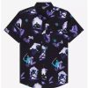 Button-Up Tops * | Marvel Black Panther T'Challa Scenic Woven Button-Up Boxlunch Exclusive