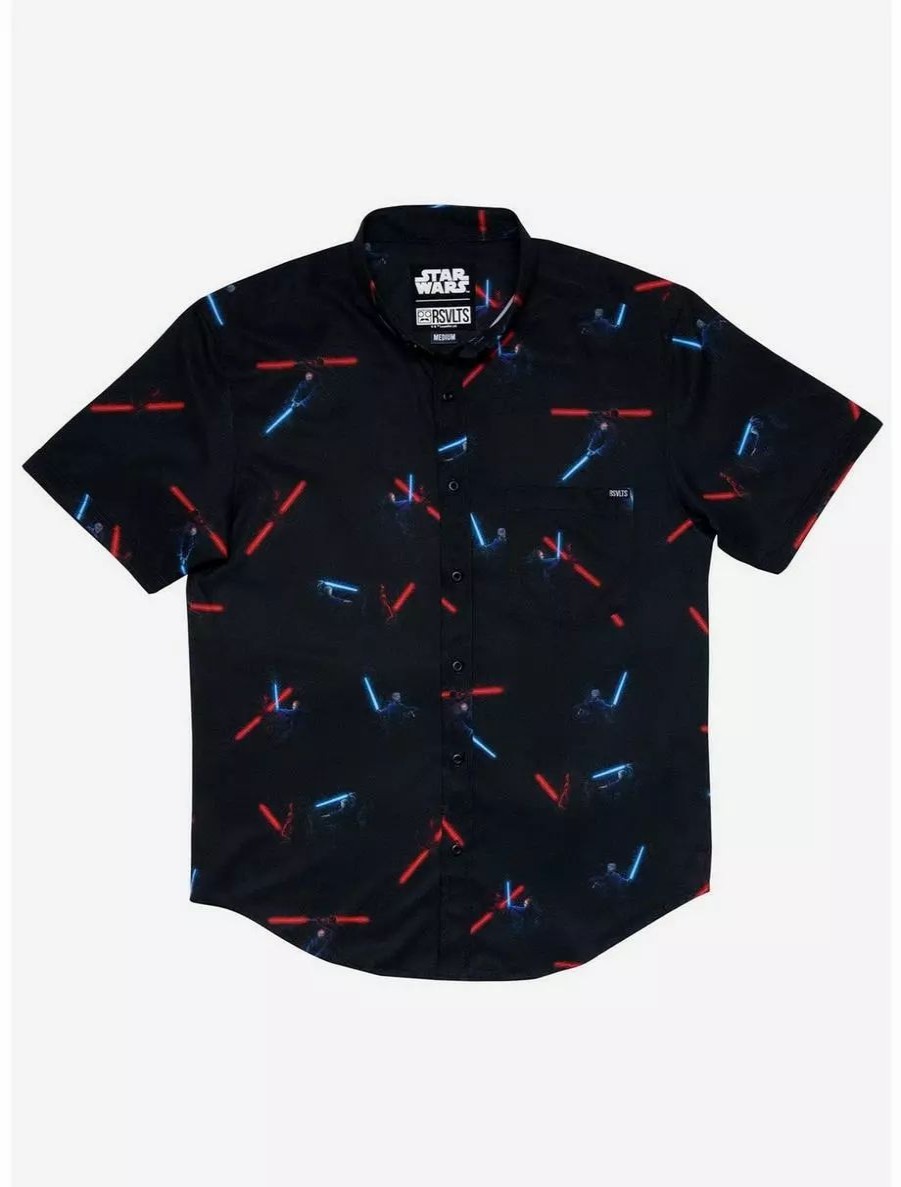 Button-Up Tops * | Boxlunch Rsvlts Star Wars Duel Of Fates Kunuflex Short Sleeve Shirt