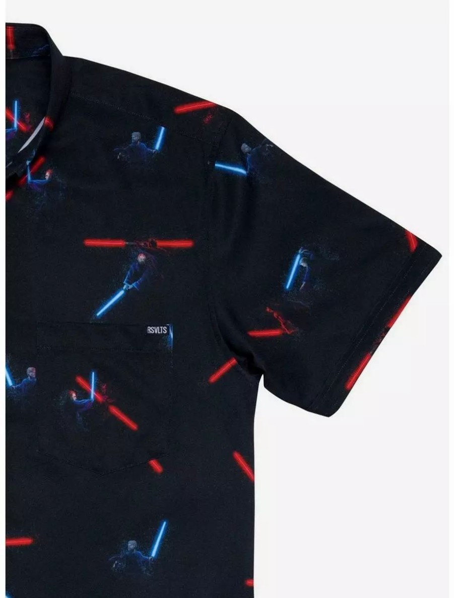 Button-Up Tops * | Boxlunch Rsvlts Star Wars Duel Of Fates Kunuflex Short Sleeve Shirt