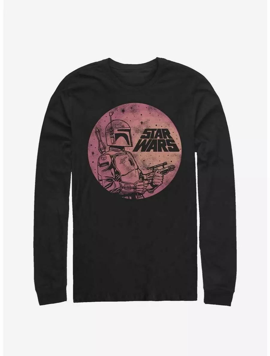 Long Sleeves * | Boxlunch Star Wars Boba Fett Up Long-Sleeve T-Shirt